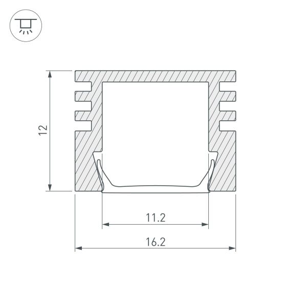 Оборудование Arlight 012095 Профиль PDS-S-2000 ANOD (Arlight, Алюминий) по выгодной цене. Купить в Москве со скидкой.
