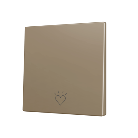 Zennio ZS70CSOFT11CC ZS70, Накладка для кнопки Simple KNX Soft 70x70 мм, Наклон вниз, Шампанское, На заказ