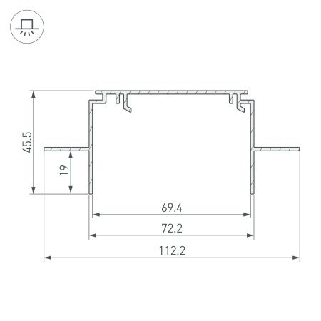 Оборудование Arlight 019885 Профиль-держатель TEK-POWER-RW70F-GH16-2000 (Arlight, Алюминий) по выгодной цене. Купить в Москве со скидкой.