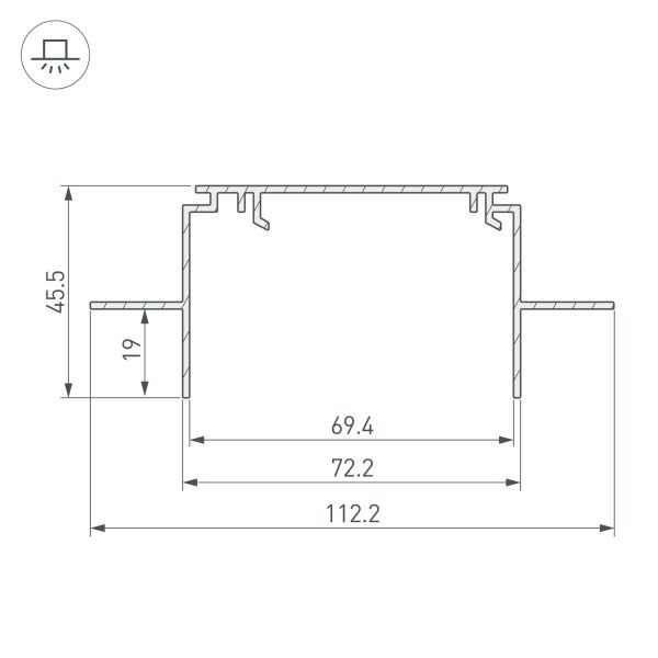 Оборудование Arlight 019885 Профиль-держатель TEK-POWER-RW70F-GH16-2000 (Arlight, Алюминий) по выгодной цене. Купить в Москве со скидкой.