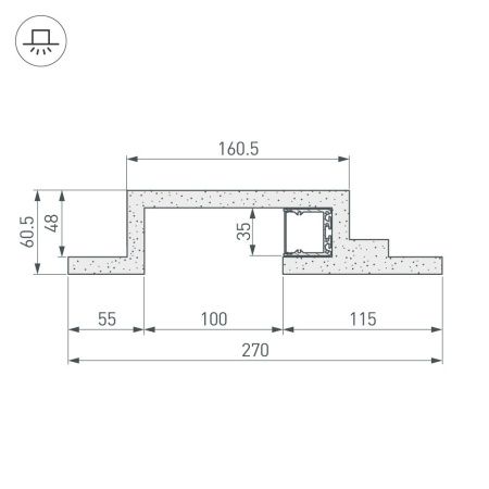 Оборудование Arlight 022267 Гипсокартонный Модуль ARL-BAY-SQUARE-35-2000 (ГКЛ 12.5мм) (Arlight, -) по выгодной цене. Купить в Москве со скидкой.