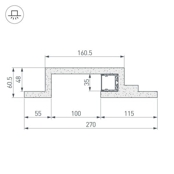 Оборудование Arlight 022267 Гипсокартонный Модуль ARL-BAY-SQUARE-35-2000 (ГКЛ 12.5мм) (Arlight, -) по выгодной цене. Купить в Москве со скидкой.