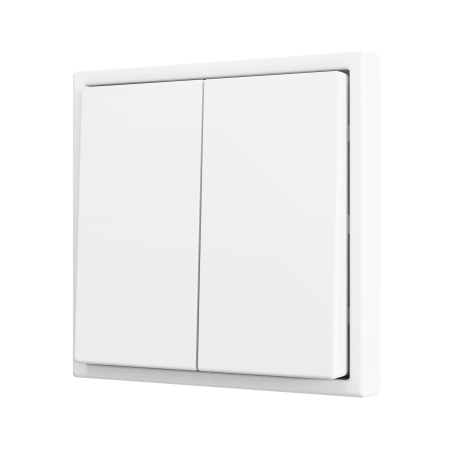 Zennio ZS702PB2MW ZS70, Двойная мягкая кнопка для 2 бинарных входов 70x70 мм – Матовый белый