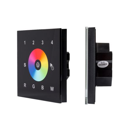 Arlight 018069 Панель Sens SR-2820AC-RF-IN Black (220V, RGBW, 4 зоны) (Arlight, IP20 Пластик, 3 года)