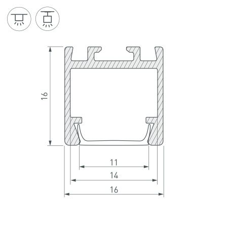 Оборудование Arlight 021648 Профиль PDS-ZM-2000 ANOD (Arlight, Алюминий) по выгодной цене. Купить в Москве со скидкой.