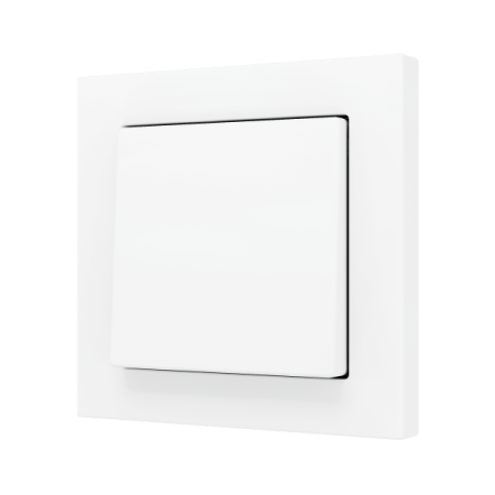 Zennio ZS551PB1MW ZS55, Простая мягкая кнопка для 1 бинарного входа 55x55 мм – Матовый белый