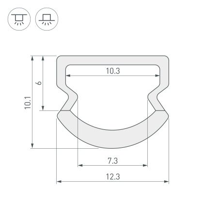 Оборудование Arlight 023303 Профиль WPH-LINE-1210R-2000 OPAL (Arlight, Пластик) по выгодной цене. Купить в Москве со скидкой.