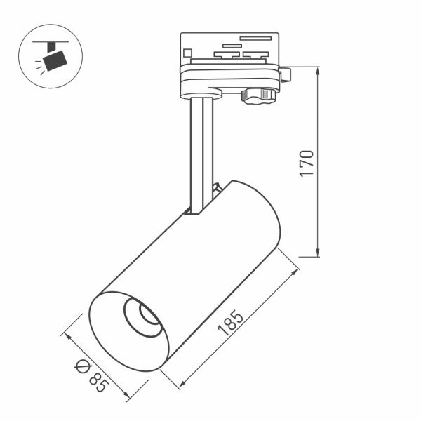 Оборудование Arlight 027449 Светильник SP-POLO-TRACK-LEG-R85-15W Day4000 (WH-BK, 40 deg) (Arlight, IP20 Металл, 3 года) по выгодной цене. Купить в Москве со скидкой.