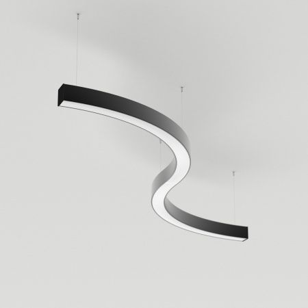 Arlight 034053(1) Светильник SP-LINE-HANG ARC-S3535-D1500-124W Warm3000 (BLACK, 230V) (Arlight, Металл)