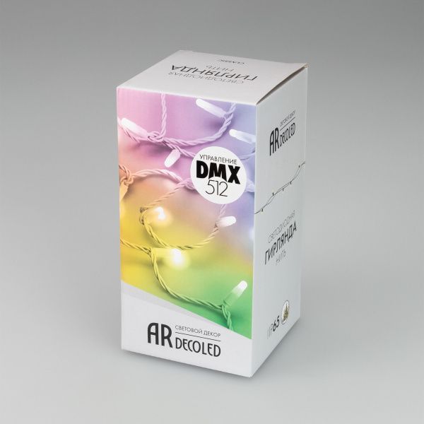 Оборудование Arlight 031748 Светодиодная гирлянда ARD-STRING-CLASSIC-10000-WHITE-100LED-MILK-LIVE RGB-DMX (24V, 10W) (Ardecoled, IP65) по выгодной цене. Купить в Москве со скидкой.