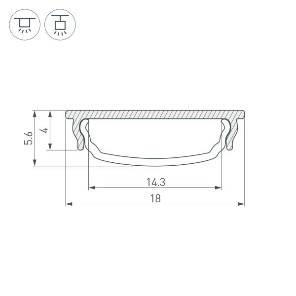 Оборудование Arlight 023087 Профиль ARH-BENT-W18-2000 ANOD (Arlight, Алюминий) по выгодной цене. Купить в Москве со скидкой.