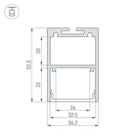 Оборудование Arlight 019615 Профиль ARH-LINE-3750A-2000 ANOD (Arlight, Алюминий) по выгодной цене. Купить в Москве со скидкой.