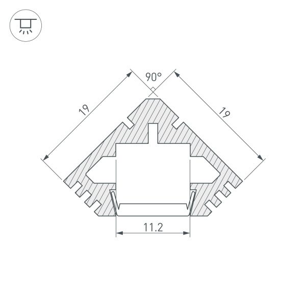 Оборудование Arlight 020897 Профиль PDS45-T-2000 ANOD Black RAL9005 (Arlight, Алюминий) по выгодной цене. Купить в Москве со скидкой.