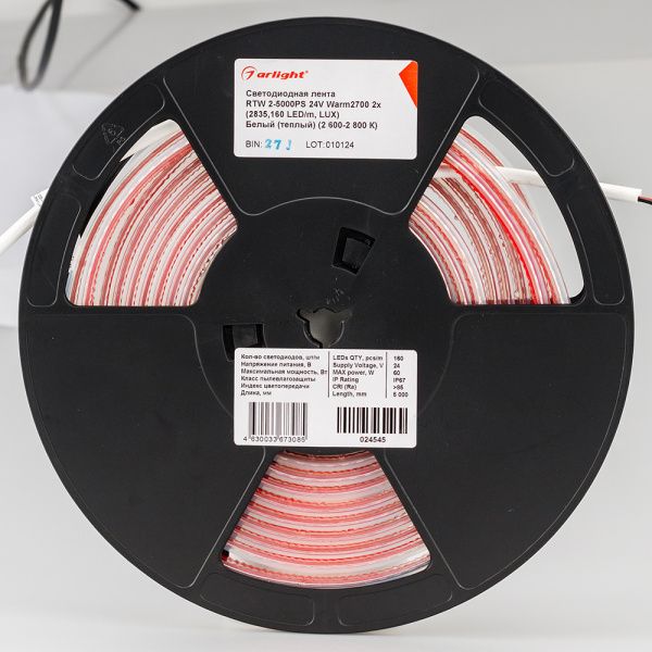 Оборудование Arlight 024545(2) Светодиодная лента герметичная RTW-PS-A160-10mm 24V Warm2700 (12 W/m, IP67, 2835, 5m) (Arlight, 12 Вт/м, IP67) по выгодной цене. Купить в Москве со скидкой.