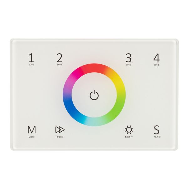 Оборудование Arlight 028402 Панель Sens SMART-P83-RGB White (230V, 4 зоны, 2.4G) (Arlight, IP20 Пластик, 5 лет) по выгодной цене. Купить в Москве со скидкой.