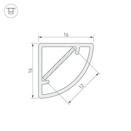 Оборудование Arlight 023166 Профиль WPH-KANT-H16-2000 OPAL (Arlight, Пластик) по выгодной цене. Купить в Москве со скидкой.