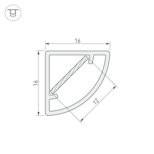 Оборудование Arlight 023166 Профиль WPH-KANT-H16-2000 OPAL (Arlight, Пластик) по выгодной цене. Купить в Москве со скидкой.