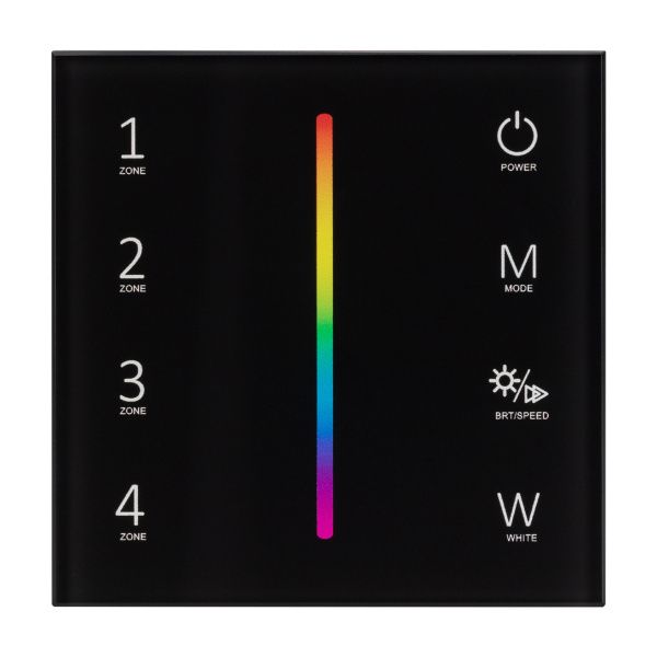 Оборудование Arlight 027104 Панель Sens SMART-P30-RGBW Black (230V, 4 зоны, 2.4G) (Arlight, IP20 Пластик, 5 лет) по выгодной цене. Купить в Москве со скидкой.