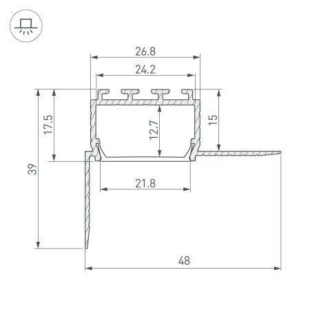 Оборудование Arlight 026547 Профиль PLS45-F-HIDE-2000 (Arlight, Алюминий) по выгодной цене. Купить в Москве со скидкой.