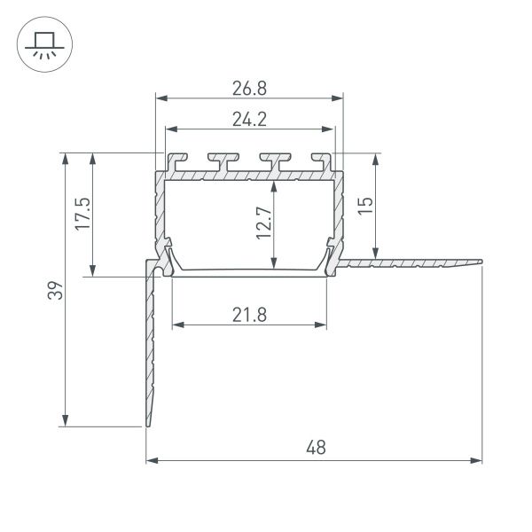 Оборудование Arlight 026547 Профиль PLS45-F-HIDE-2000 (Arlight, Алюминий) по выгодной цене. Купить в Москве со скидкой.