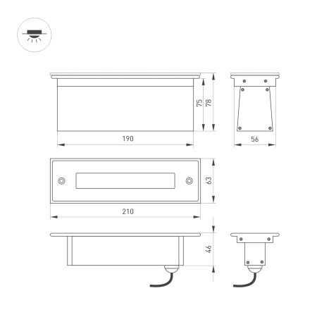 Оборудование Arlight 034827 Светильник LTD-LINE-TILT-S210-8W Day4000 (SL, 120 deg, 230V) (Arlight, IP67 Металл, 3 года) по выгодной цене. Купить в Москве со скидкой.
