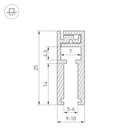 Оборудование Arlight 019193 Профиль KLUS-GLASS-56-2000 ANOD (Arlight, Алюминий) по выгодной цене. Купить в Москве со скидкой.