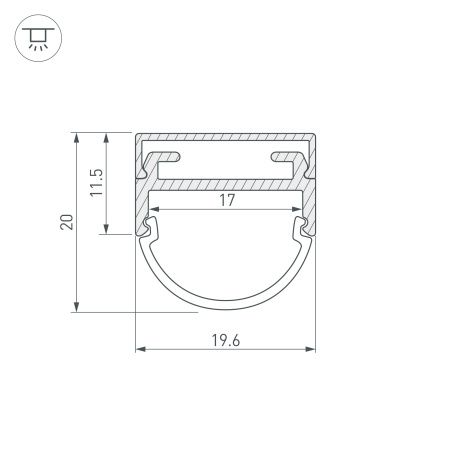 Оборудование Arlight 016188 Профиль ARH-WIDE-B-H20-2000 ANOD (Arlight, Алюминий) по выгодной цене. Купить в Москве со скидкой.