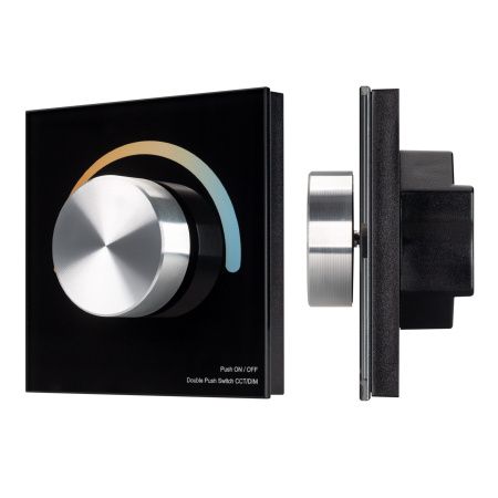 Arlight 033755 Панель SMART-P2-MIX-G-IN Black (3V, Rotary, 2.4G) (Arlight, IP20 Пластик, 5 лет)