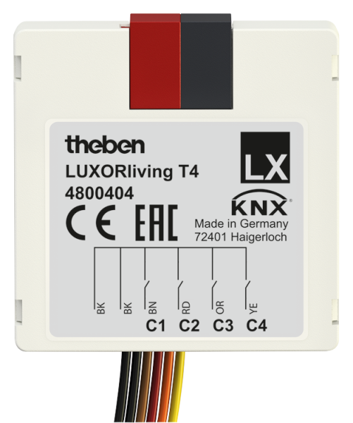 Оборудование Theben 4800404 4-канальный бинарный интерфейс кнопок/датчиков LUXORliving T4 по выгодной цене. Купить в Москве со скидкой.