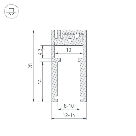 Оборудование Arlight 019191 Профиль KLUS-GLASS-810-2000 ANOD (Arlight, Алюминий) по выгодной цене. Купить в Москве со скидкой.