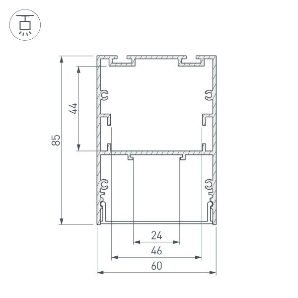 Оборудование Arlight 018508 Профиль ARH-LINE-6085-2000 ANOD (Arlight, Алюминий) по выгодной цене. Купить в Москве со скидкой.