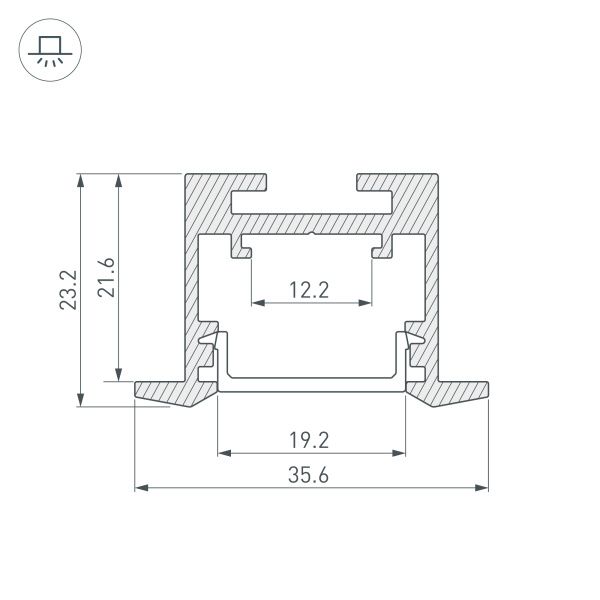 Оборудование Arlight 033738 Профиль SL-LINE-3523-F-2500 BLACK (Arlight, Алюминий) по выгодной цене. Купить в Москве со скидкой.