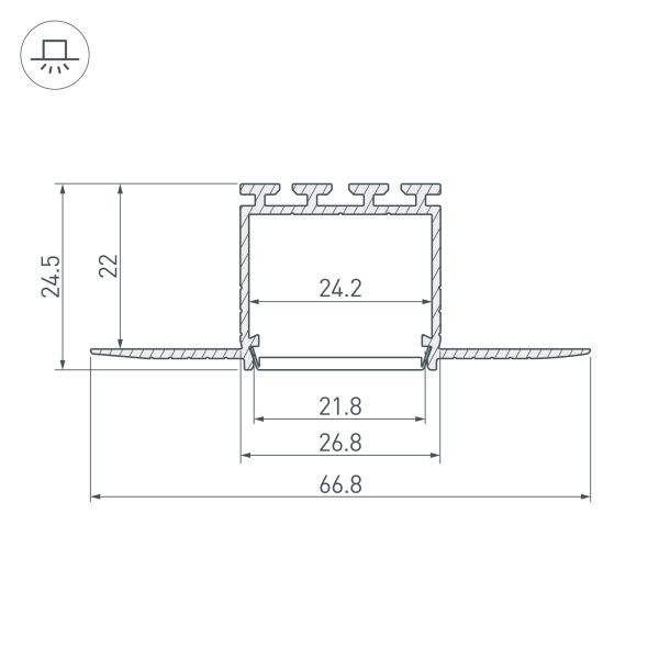 Оборудование Arlight 019409 Профиль PLS-LOCK-H25-F-HIDE-2000 (Arlight, Алюминий) по выгодной цене. Купить в Москве со скидкой.