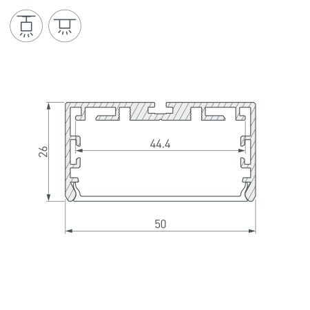 Оборудование Arlight 033772 Профиль PLS-LOCK-W50-SMT-2000 ANOD (Arlight, Алюминий) по выгодной цене. Купить в Москве со скидкой.