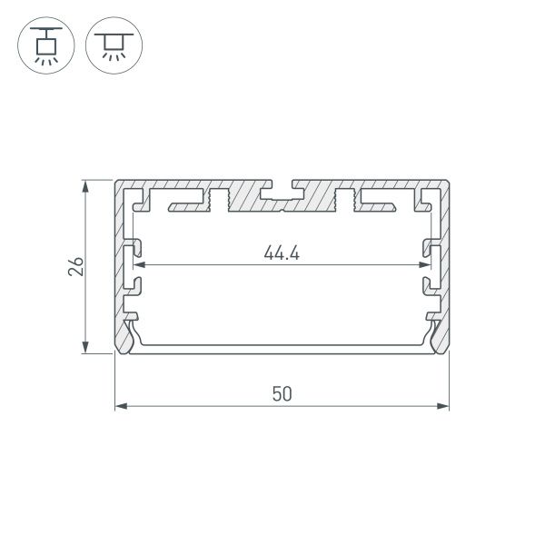 Оборудование Arlight 033772 Профиль PLS-LOCK-W50-SMT-2000 ANOD (Arlight, Алюминий) по выгодной цене. Купить в Москве со скидкой.