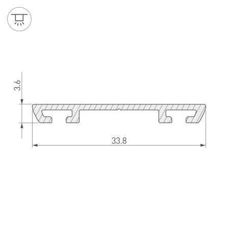 Оборудование Arlight 019862 Профиль-держатель PHS-A-BASE-H3.6-2000 ANOD (Arlight, Алюминий) по выгодной цене. Купить в Москве со скидкой.