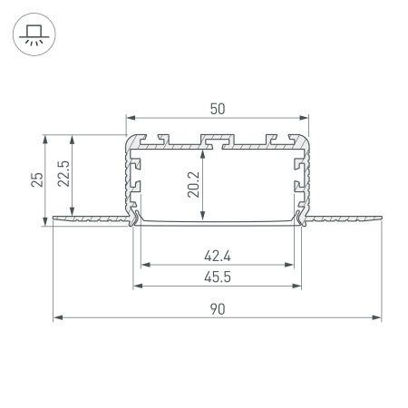 Оборудование Arlight 028918 Профиль KLUS-POWER-W50H25-F-HIDE-2000 (Arlight, Алюминий) по выгодной цене. Купить в Москве со скидкой.