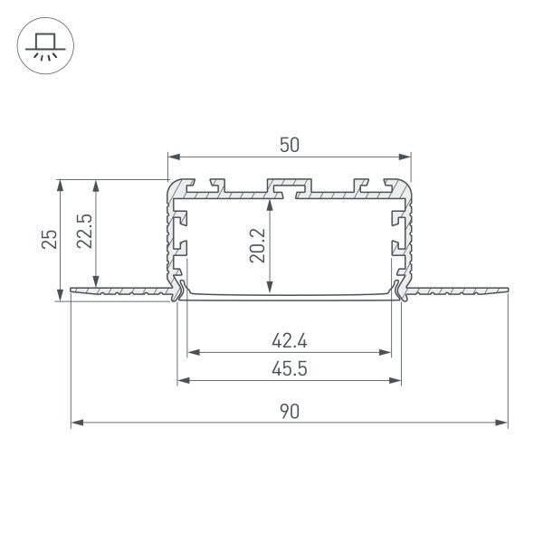 Оборудование Arlight 028918 Профиль KLUS-POWER-W50H25-F-HIDE-2000 (Arlight, Алюминий) по выгодной цене. Купить в Москве со скидкой.