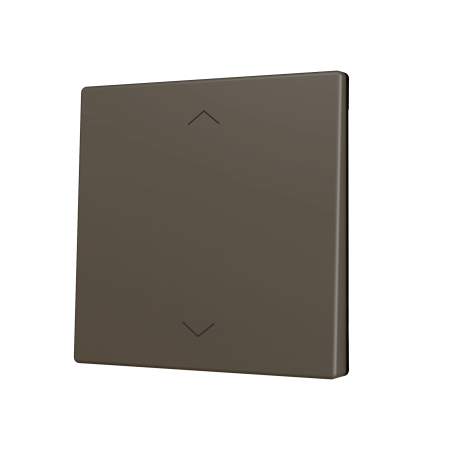 Zennio ZS70CSOFT12SHM ZS70, Крышка для кнопки Simple KNX Soft 70x70 мм, Наклон вверх и вниз, Значок затвора, Мокко