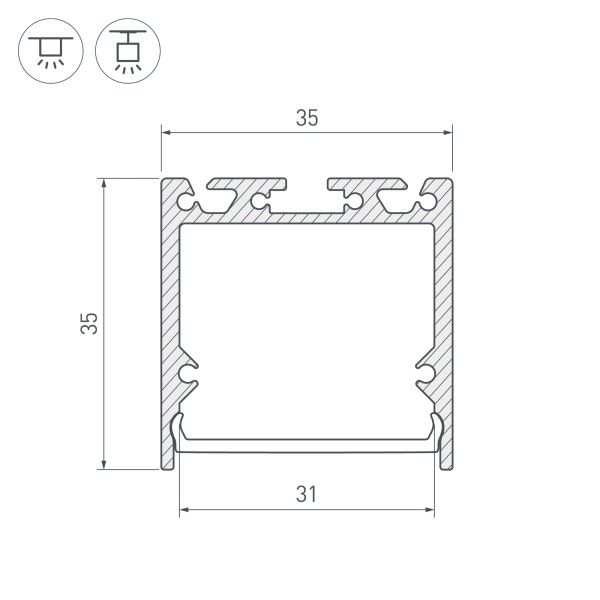 Оборудование Arlight 036253 Профиль SL-LINE-3535-3000 BLACK (Arlight, Алюминий) по выгодной цене. Купить в Москве со скидкой.