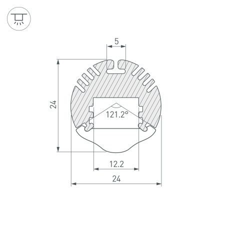 Оборудование Arlight 015527 Профиль с экраном ALU-ROUND-2000 ANOD+LEN30 (Arlight, Алюминий) по выгодной цене. Купить в Москве со скидкой.