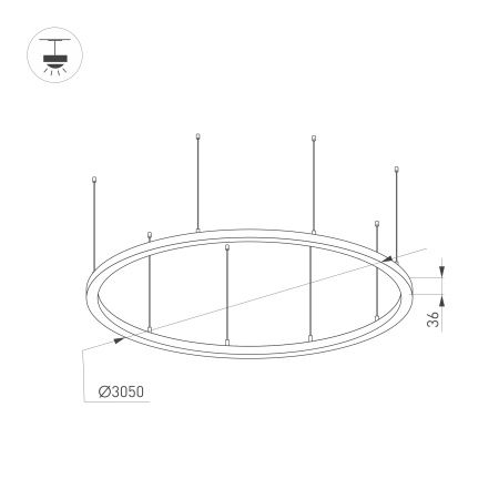Оборудование Arlight 034079(1) Светильник SP-LINE-HANG-ARC-O3535-D3000-250W Warm3000 (BLACK, 230V) (Arlight, Металл) по выгодной цене. Купить в Москве со скидкой.
