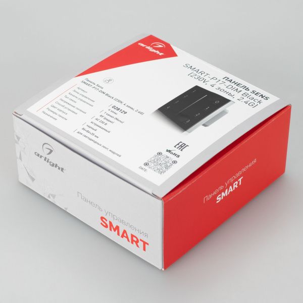 Оборудование Arlight 028129 Панель Sens SMART-P17-DIM Black (230V, 4 зоны, 2.4G) (Arlight, IP20 Пластик, 5 лет) по выгодной цене. Купить в Москве со скидкой.