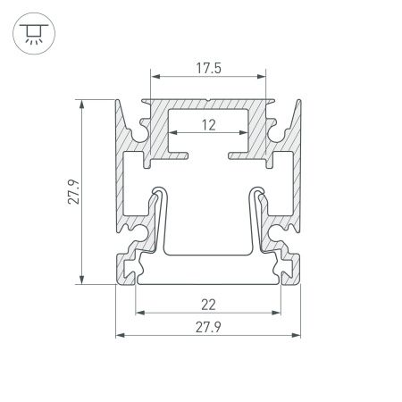 Оборудование Arlight 034946 Профиль HR-FACADE-2000 ANOD (Arlight, Алюминий) по выгодной цене. Купить в Москве со скидкой.