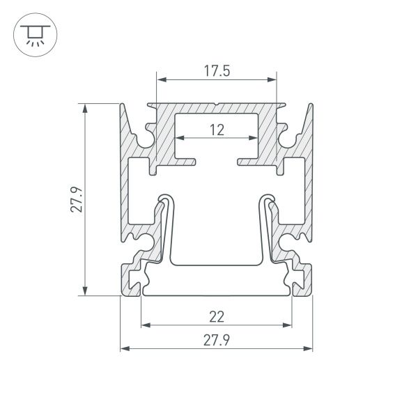 Оборудование Arlight 034946 Профиль HR-FACADE-2000 ANOD (Arlight, Алюминий) по выгодной цене. Купить в Москве со скидкой.