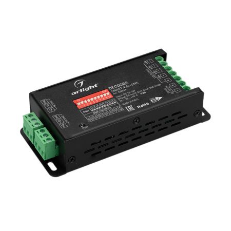 Arlight 028448 Декодер SMART-K54-DMX (12-24V, 4x6A) (Arlight, IP20 Металл, 5 лет)