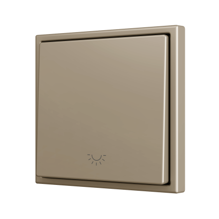 Zennio ZS701PB1LC ZS70, Простая мягкая кнопка для 1 бинарного входа 70x70 мм – Значок подсветки, Шампанское