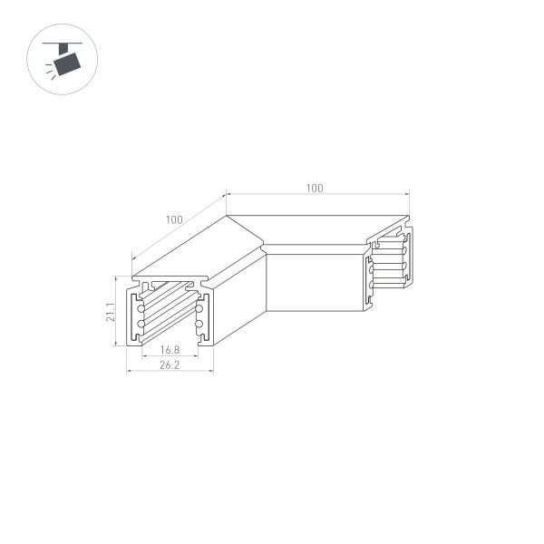 Оборудование Arlight 037322 Коннектор угловой MAG-ORIENT-CON-2620-L90 (WH) (Arlight, IP20 Металл, 3 года) по выгодной цене. Купить в Москве со скидкой.