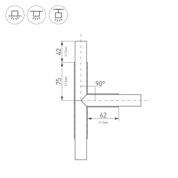 Оборудование Arlight 026243 Тройник PLS-LOCK-H25-T90 (с экраном MAT-L) (Arlight, Металл) по выгодной цене. Купить в Москве со скидкой.