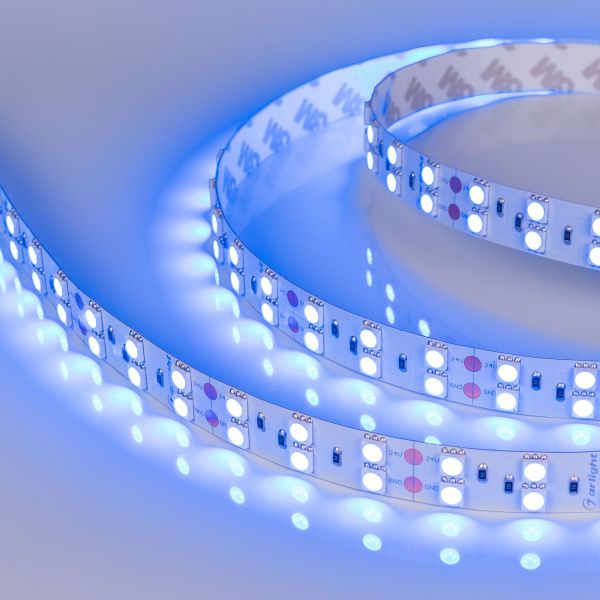 Оборудование Arlight 011257 Светодиодная лента RT 2-5000 24V Blue 2x2 (5060, 600 LED, LUX) (Arlight, 28.8 Вт/м, IP20) по выгодной цене. Купить в Москве со скидкой.